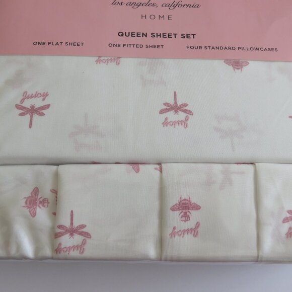 Juicy Couture 6 Pcs Animal Print Queen Sheet set - Picture 7 of 7